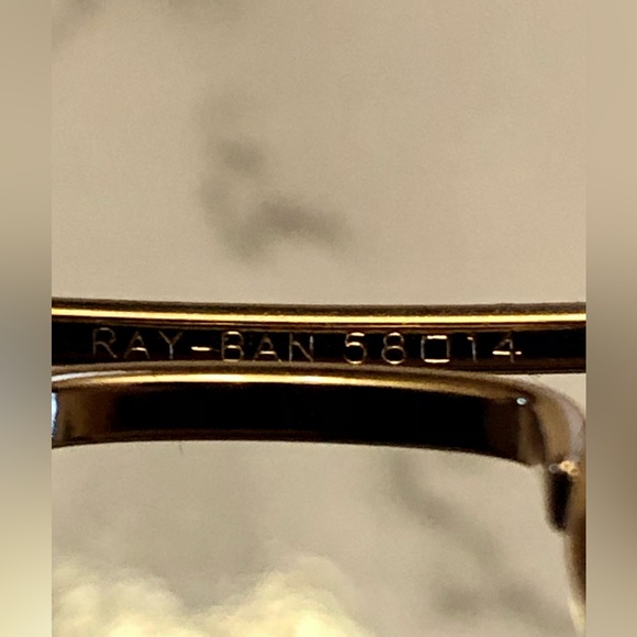 *SOLD* Authentic Ray Ban Polarized Aviators Gold Women’s 58 mm - Picture 7 of 12